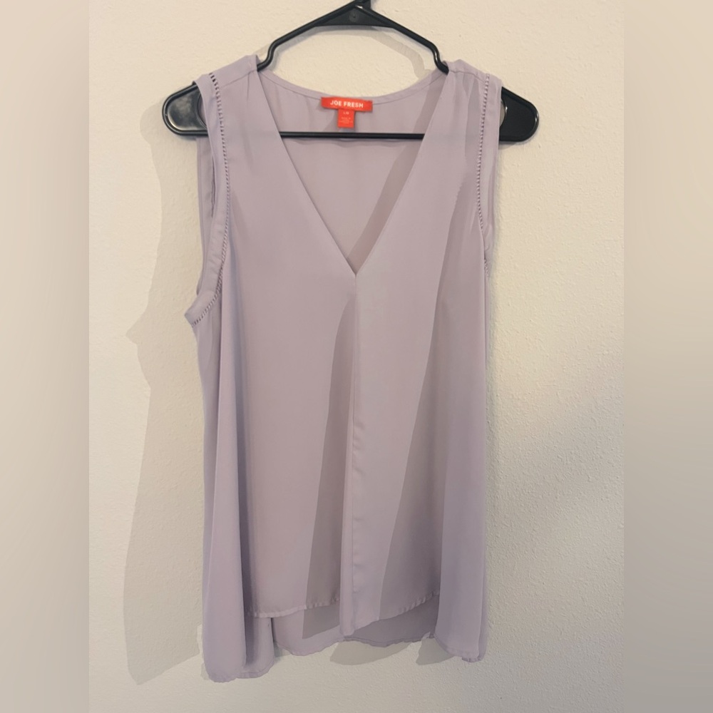 Joe Fresh Light Purple V-Neck Blouse